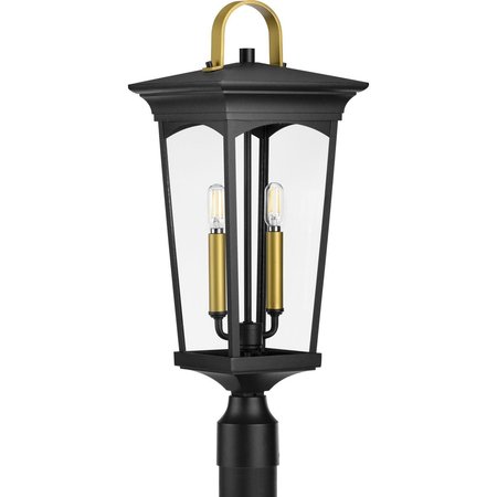 PROGRESS LIGHTING Chatsworth Collection Black Two-Light Post Lantern P540067-031
